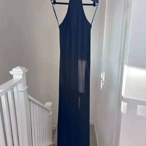 Rachel Pally Black Jersey High Neck Halter Maxi Dress Medium Like New - Picture 3 of 8